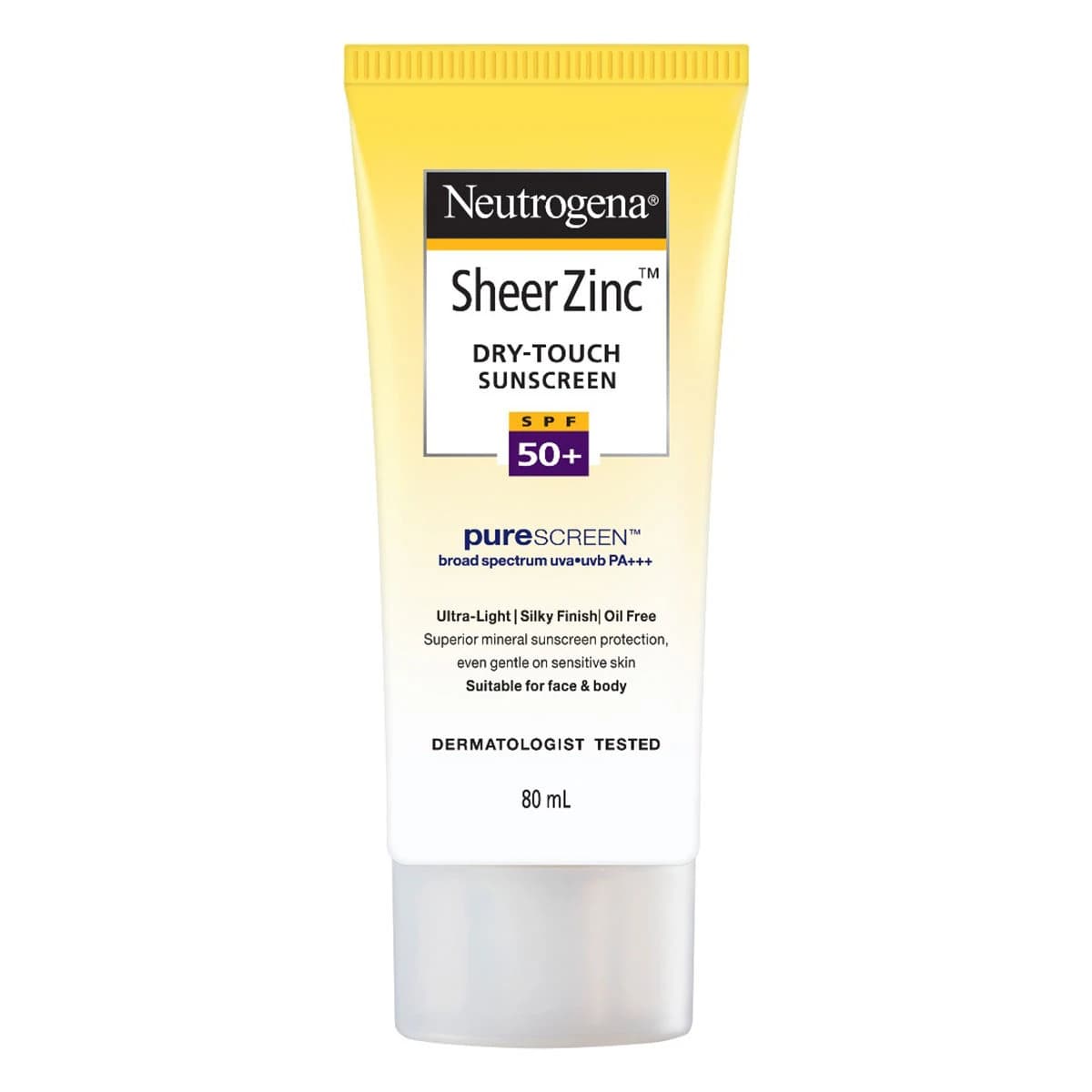 Neutrogena Sheer Zinc Sunscreen SPF 50 80ml