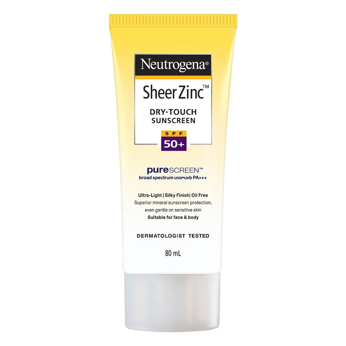 Neutrogena Sheer Zinc Sunscreen SPF 50 80ml