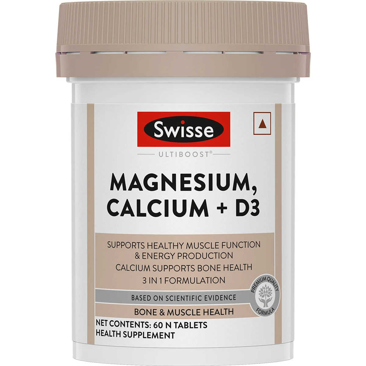 Swisse Magnesium Calcium + D3 60 Tablets